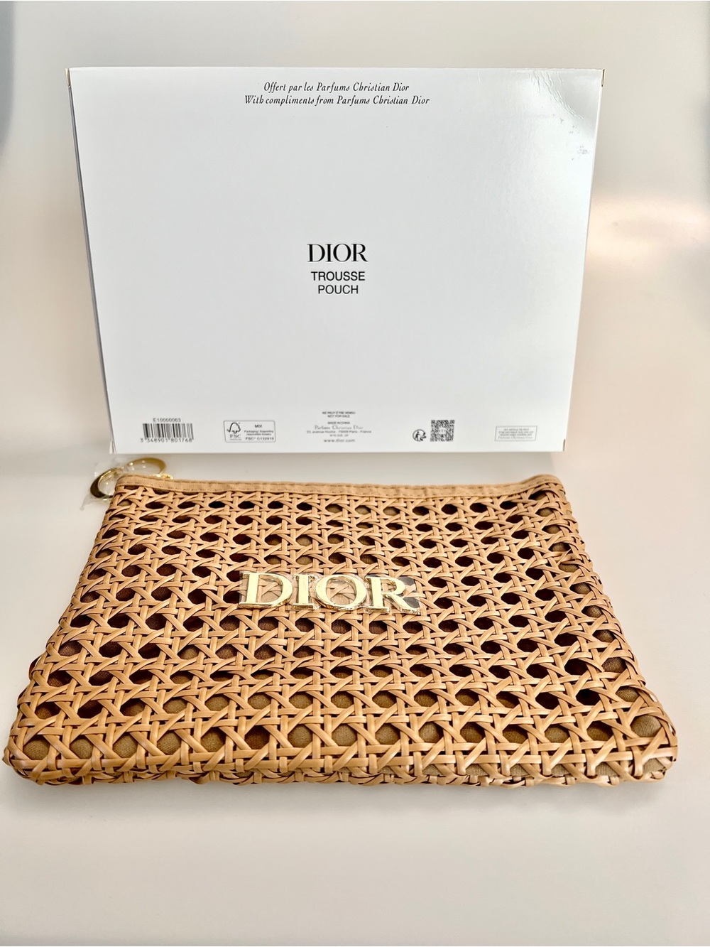 Dior Raffia Cosmetic Pouch Bag limited edition 2026 NIB - Picture 3 of 11